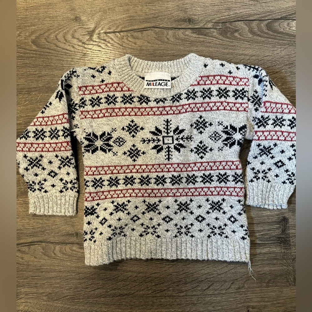 Christmas sweater vintage Unlimited Mileage 3T USA MADE kids toddler